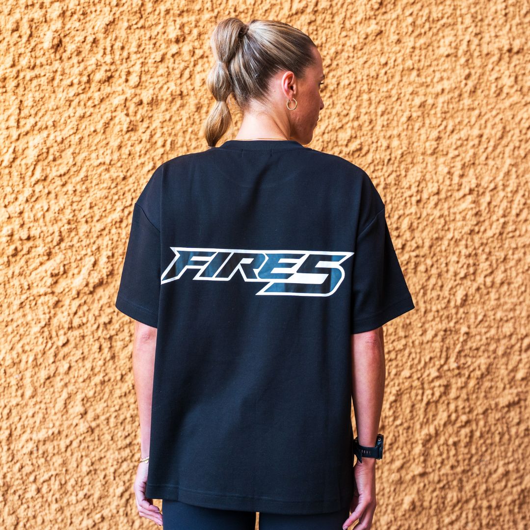 FIRE 5 O/S T-SHIRT - BLACK