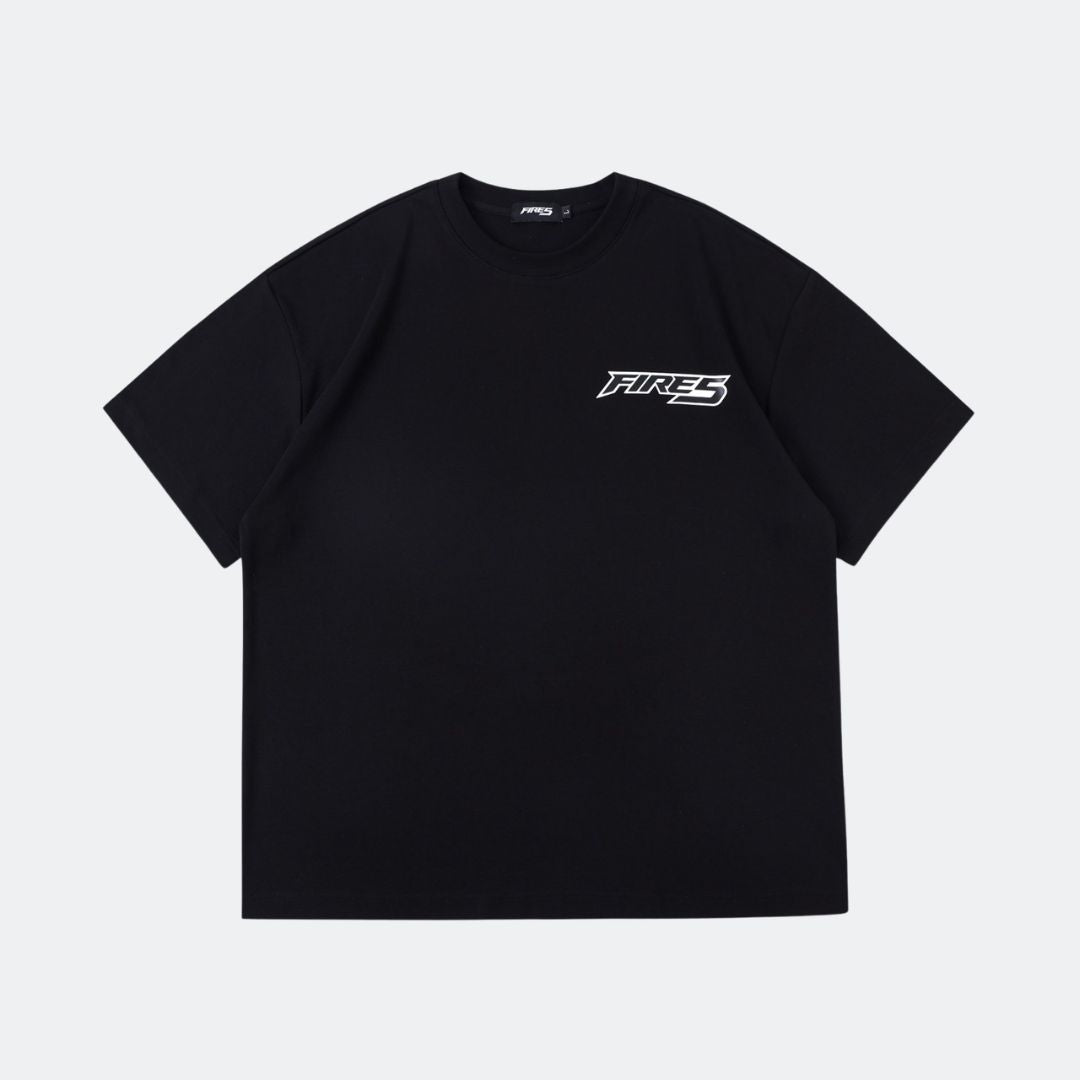FIRE 5 O/S T-SHIRT - BLACK